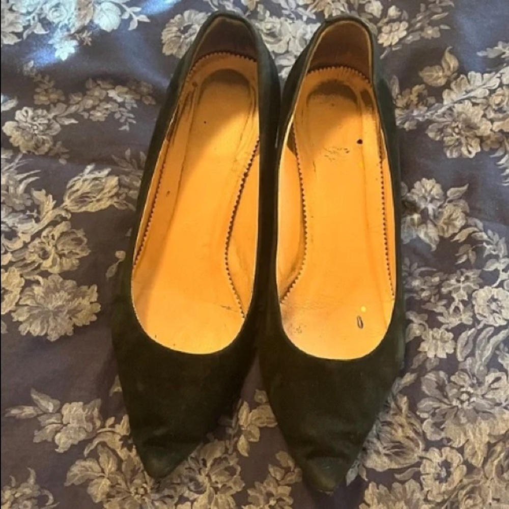 J. Crew Black Suede Heels